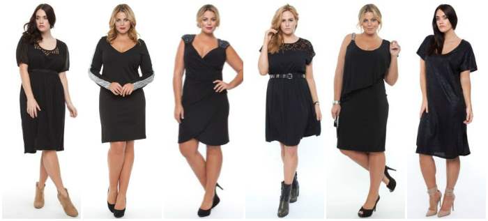 Women's Plus Size Black Dresses, Curve